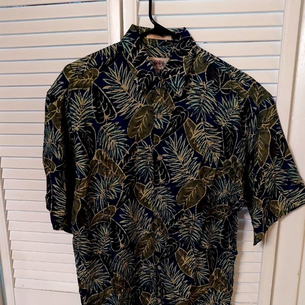CAMPIA MODA Vintage Floral Cotton Hawaiian Shirt NEVER WORN Brand New, WITH TAGS